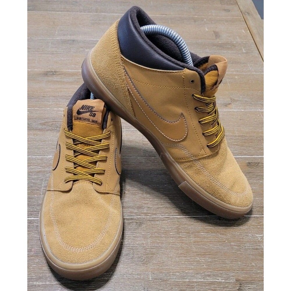 Size 8 - Nike Portmore 2 Solarsoft SB Mid Bronze Men's Brown Shoes